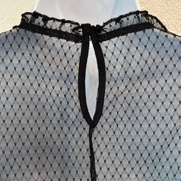 Express Black Lace Gothic Victorian Blouse - Picture 10 of 15